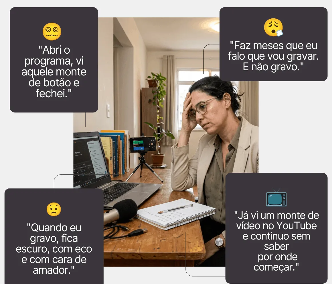 Pensamentos e dificuldades de quem quer gravar